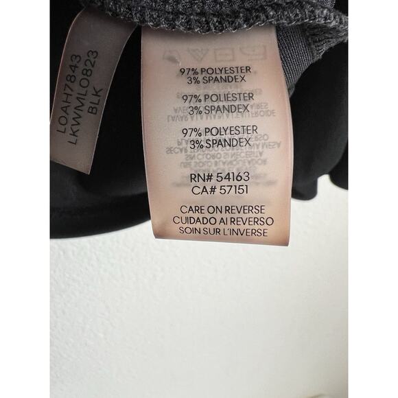 Karl Lagerfeld black top Tie Front Size Medium - Picture 5 of 6